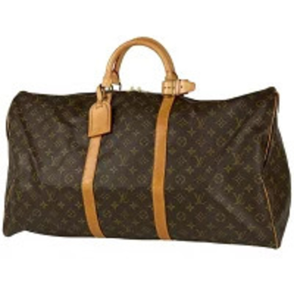 Louis Vuitton Keepall Handbag Travel Business Boston Bag Monogram Brown